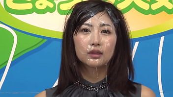 Play News Announcer BUKKAKE, Japanese, censored, second girl