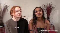 Play Desperate Amateurs Threesome: Hot Teen Redhead & BBW Indian Babe
