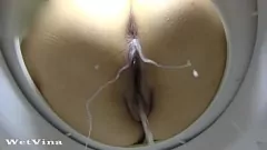 Play Chubby MILF Enjoys Anal Milk Enema & Public Toilet Piss
