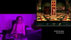 Brunette BBW with Big Tits Pleasures Herself during Bailey Gameplay