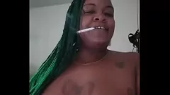 Play Smoking Hot Ebony BBW in BDSM Cigarette Fetish