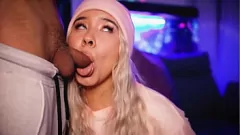 Play Horny Blonde Coaxes Big-Cocked Neighbor for Live Cam Show