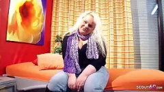 Play Mature German MILF with Mega Tits Masturbates Hard