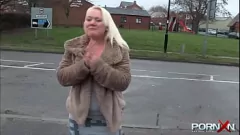 Play BBW British Milf Pissing in Public Outdoors