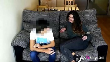 Play Lily wanted to bang her brother's best friend. Look how far she can swallow his cock!