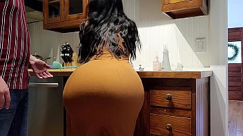 Play Help! step son I'm stuck in the kitchen sink! Please don't fuck my Big ASS!