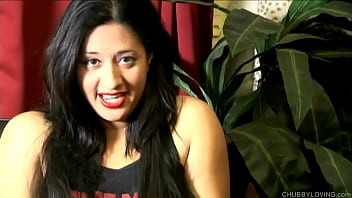 Play Cute chubby brunette talks dirty while fucking her wet pussy