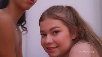 Play Two hot teens Lia and Meow in Piss Drink group fuck ( WET )