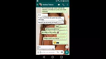 Play Andrea is a colleague from work, she has big tits and FINALLY SHOWS THEM TO ME ON A WHATSAPP VIDEO CALL