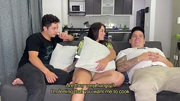 Play Cornudo husband cooking while I fuck with his best friend - Creampie- Sara Blonde and Logan Salamanca
